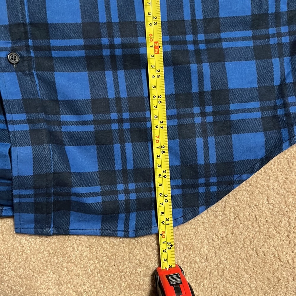 Dickies Men's Blue Plaid flannel Shirt large - Picture 7 of 7
